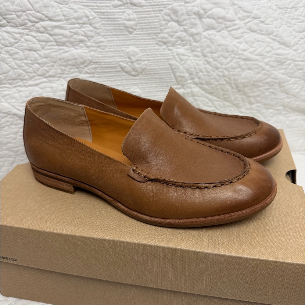Kork-Ease Meg Brown Leather Slip-On Loafers 6.5